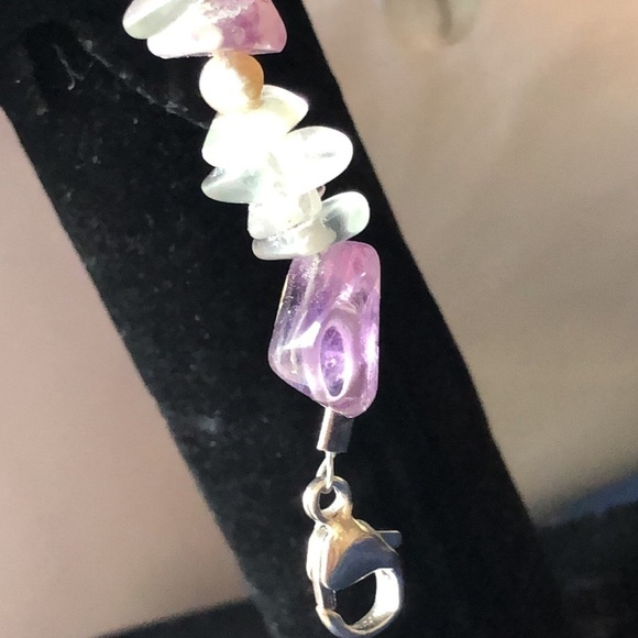 Lilac & Pearl Sterling Silver Bracelet - Picture 5 of 15